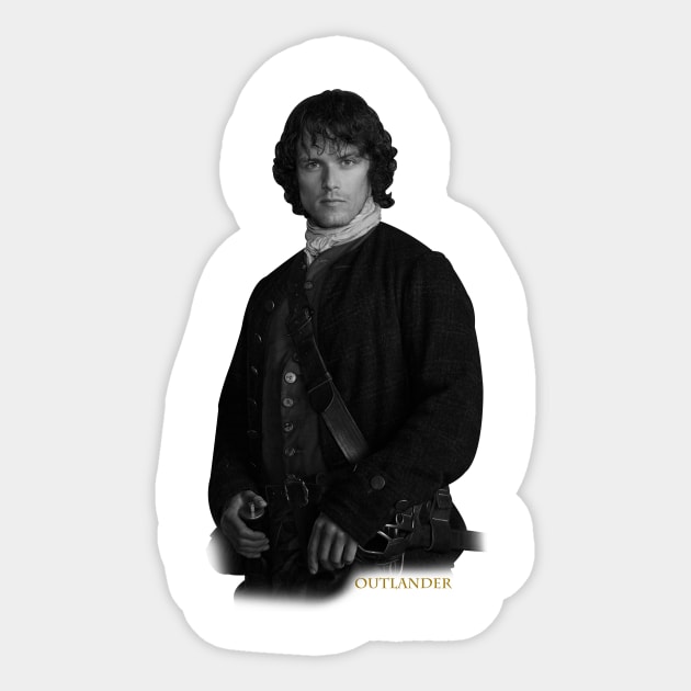 Outlander Jamie Staring Sticker by devanpm